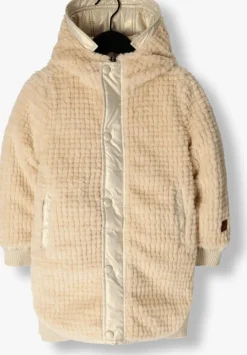 beige like flo gewatteerde jas ariana flo girls reversible hooded long jacket
