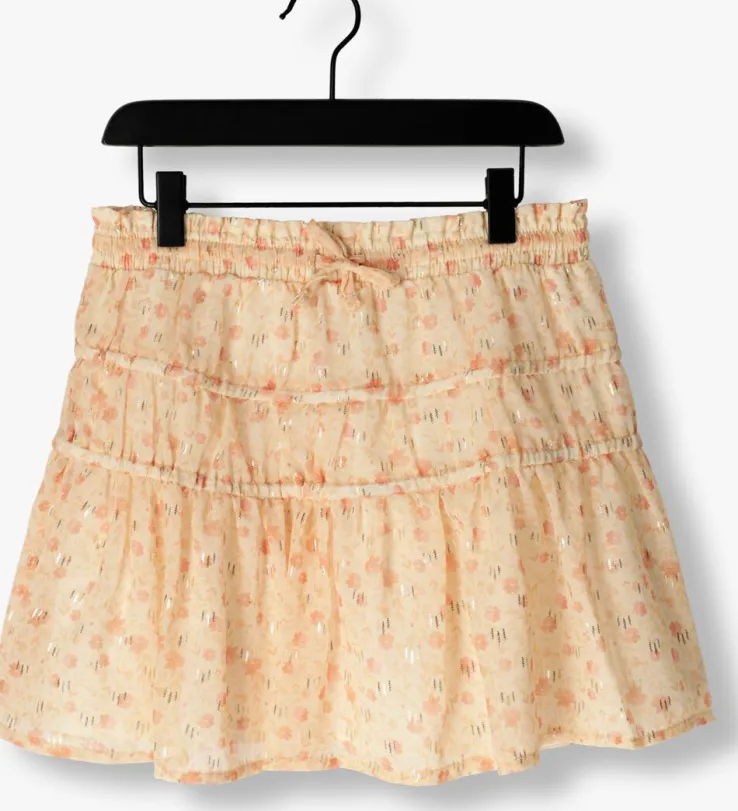 beige like flo minirok chiffon flower skirt