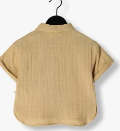 beige lil' atelier casual overhemd nmmdawson ss loose shirt lil
