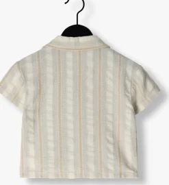 beige lil' atelier casual overhemd nmmdenver ss loose shirt lil