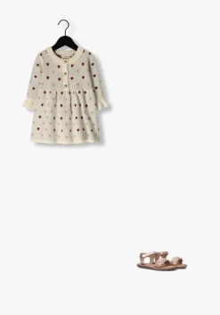 beige lil' atelier jurken nbfsaran ls knit dress heart lil