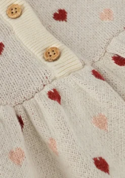 beige lil' atelier jurken nbfsaran ls knit dress heart lil