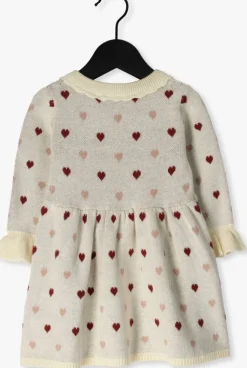 beige lil' atelier jurken nbfsaran ls knit dress heart lil