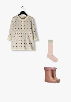 beige lil' atelier jurken nmfsaran ls knit dress heart