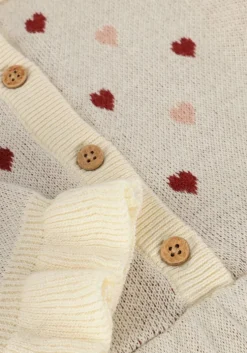 beige lil' atelier jurken nmfsaran ls knit dress heart