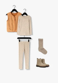 beige lil' atelier tops & t-shirts nmfgago kni ls slim top lil