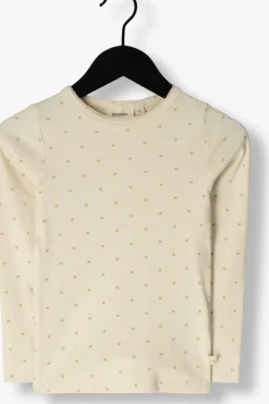 beige lil' atelier tops & t-shirts nbfgago ls slim top lil noos