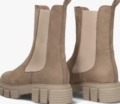 beige lina locchi enkellaarsjes l1197