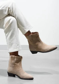 beige lina locchi enkellaarsjes 39445