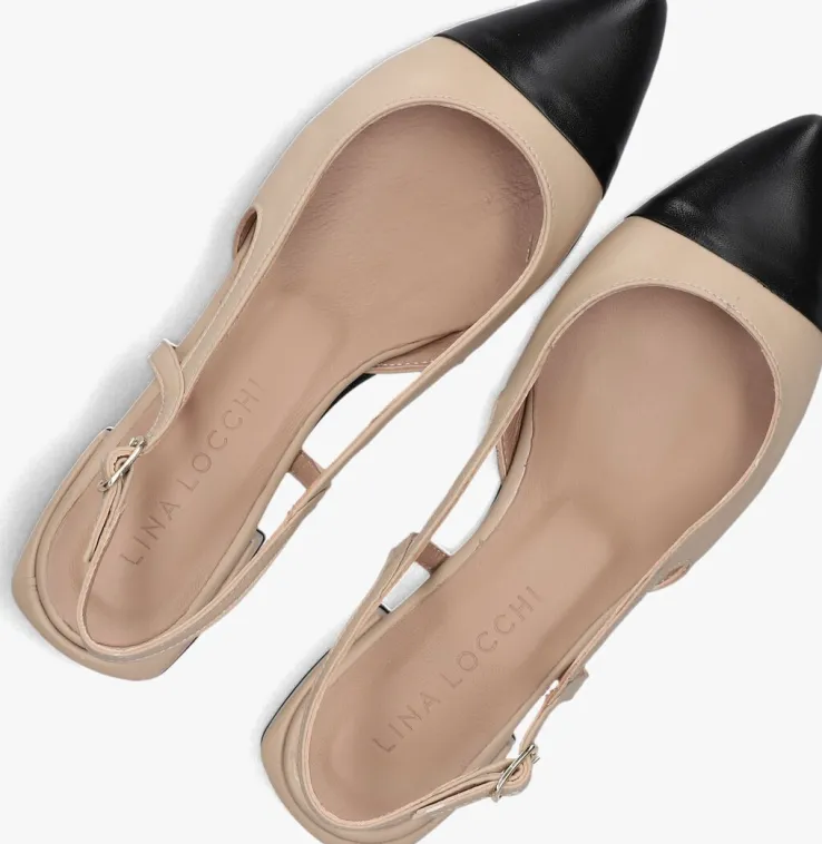 beige lina locchi slingbacks 010-132