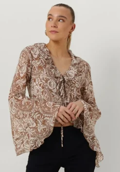 beige liu jo blouses tess creponne lure