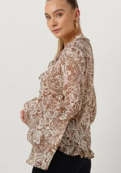 beige liu jo blouses tess creponne lure