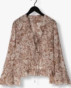 beige liu jo blouses tess creponne lure