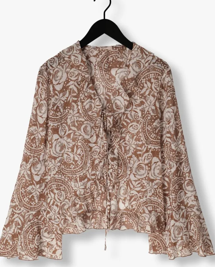 beige liu jo blouses tess creponne lure