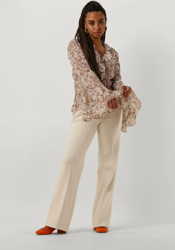 beige liu jo blouses tess creponne lure