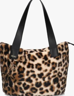 beige liu jo schoudertas verry shopping bag