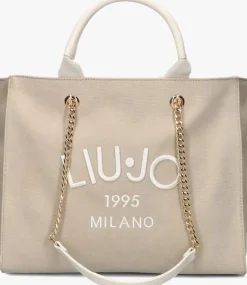 beige liu jo shopper bena shopping bag
