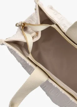 beige liu jo shopper logo bag