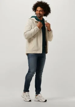 beige lyle & scott jack zip through hooded jacket