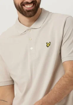 beige lyle & scott polo plain polo shirt