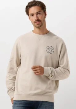 beige lyle & scott sweater stamp crew neck sweatshirt