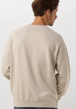 beige lyle & scott sweater stamp crew neck sweatshirt