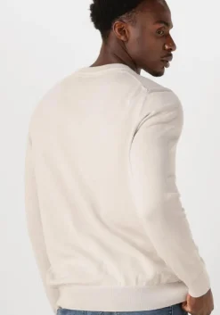 beige lyle & scott trui cotton crew neck jumper