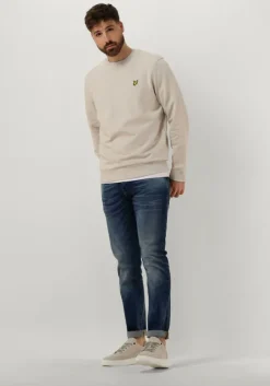 beige lyle & scott trui crew neck sweatshirt
