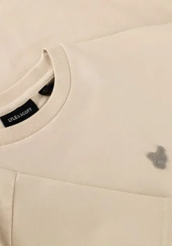 beige lyle & scott t-shirt heavy weight relaxed t-shirt