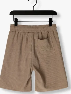 beige malelions korte broek seersucker shorts