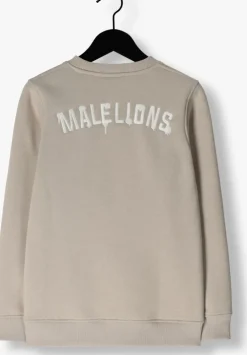 beige malelions sweater paint sweater