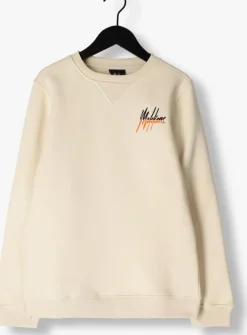 beige malelions sweater split sweater