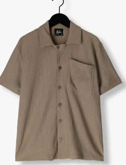 beige malelions t-shirt seersucker shirt