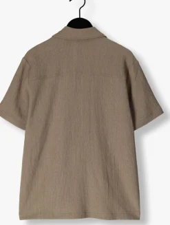 beige malelions t-shirt seersucker shirt