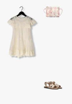 beige mayoral mini jurk tulle dress