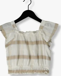 beige mayoral top plaid linen blouse