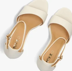 beige mexx sandalen met hak leyla paisley