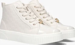 beige michael kors kids hoge sneakers skate split