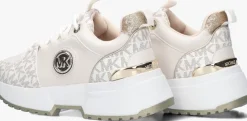 beige michael kors kids lage sneakers cosmo logo