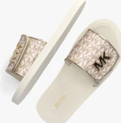 beige michael kors kids slippers eli carroll