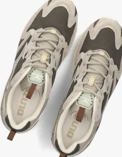 beige mizuno lage sneakers wave rider 10 premium heren