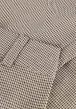 beige modström pantalon atticus check pants