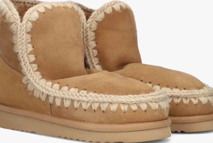 beige mou vachtlaarzen eskimo 18 glitter logo