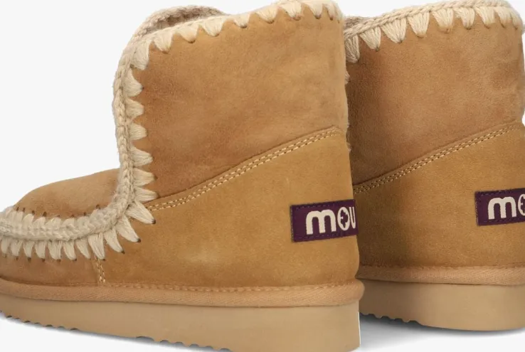 beige mou vachtlaarzen eskimo 18 glitter logo