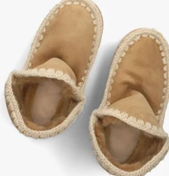 beige mou vachtlaarzen eskimo 18 glitter logo