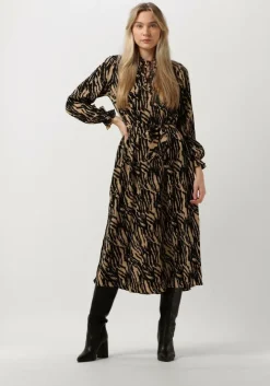 beige moves midi jurk lavisa 2608