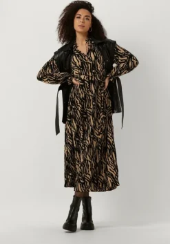 beige moves midi jurk lavisa 2608