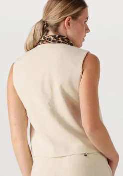 beige msch copenhagen gilet mschrosina michelle short waistcoat