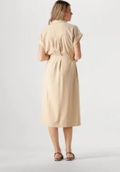 beige msch copenhagen midi jurk mschimila selia ss dress