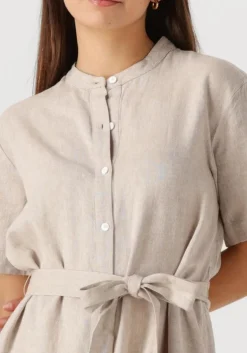 beige msch copenhagen mini jurk mschpennie ginia 2 4 shirt dress